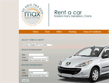 Tablet Screenshot of max-car-rental.com
